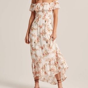Abercrombie Off-The-Shoulder Floral Maxi Dress